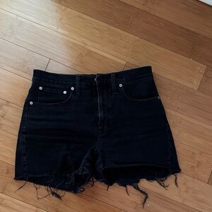 Madewell Black Jean Shorts